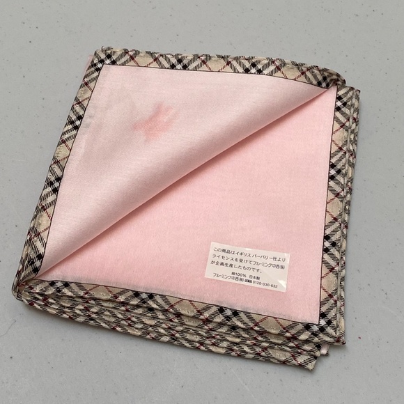 Burberry NWT Pink Tartan Scarf Handkerchief - Picture 2 of 9